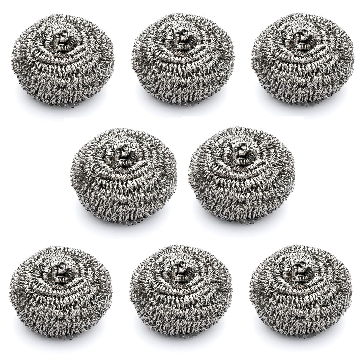 SHAGUN Stainless Steel Scrubber Heavy Duty Metal Scouring Pad for Tough Grease Removal, Rust-Free & Durable Cleaning for Kitchen, Utensils, Pots, Pans & Bathroom Per 10g (12)